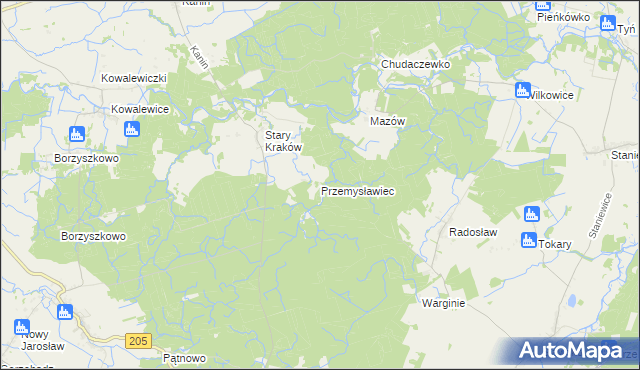 mapa Przemysławiec, Przemysławiec na mapie Targeo