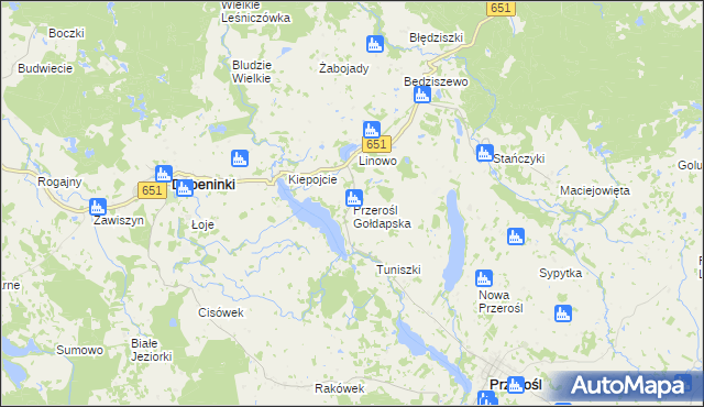 mapa Przerośl Gołdapska, Przerośl Gołdapska na mapie Targeo