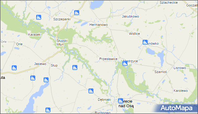 mapa Przesławice gmina Łasin, Przesławice gmina Łasin na mapie Targeo