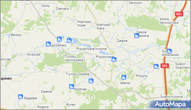 mapa Przyborowie, Przyborowie na mapie Targeo