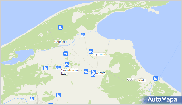 mapa Przybynin, Przybynin na mapie Targeo