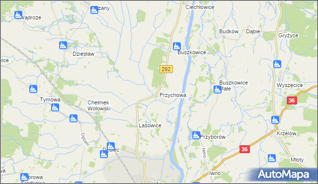 mapa Przychowa, Przychowa na mapie Targeo