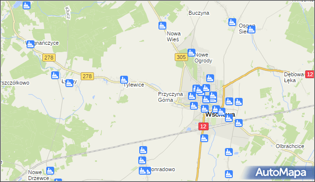 mapa Przyczyna Górna, Przyczyna Górna na mapie Targeo