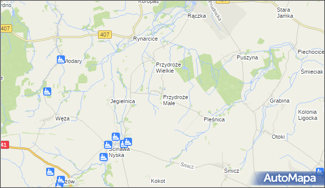 mapa Przydroże Małe, Przydroże Małe na mapie Targeo