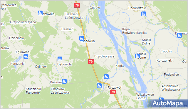 mapa Przydworzyce, Przydworzyce na mapie Targeo