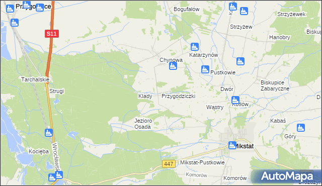 mapa Przygodziczki, Przygodziczki na mapie Targeo