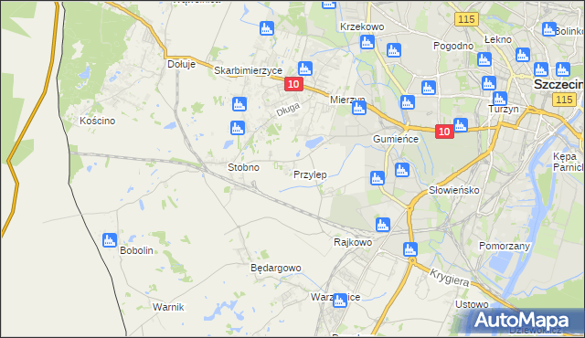 mapa Przylep, Przylep na mapie Targeo