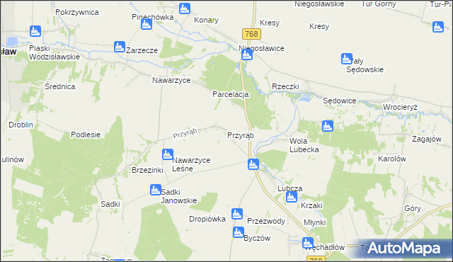 mapa Przyrąb, Przyrąb na mapie Targeo