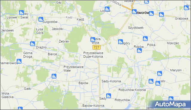 mapa Przystałowice Duże, Przystałowice Duże na mapie Targeo