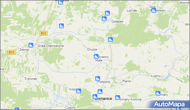 mapa Przywory Małe, Przywory Małe na mapie Targeo