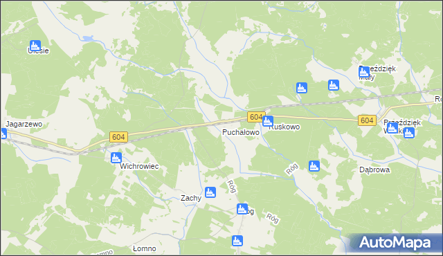 mapa Puchałowo, Puchałowo na mapie Targeo