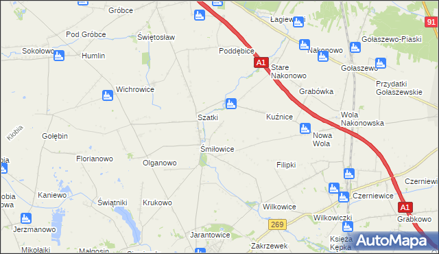 mapa Pustki Śmiłowskie, Pustki Śmiłowskie na mapie Targeo