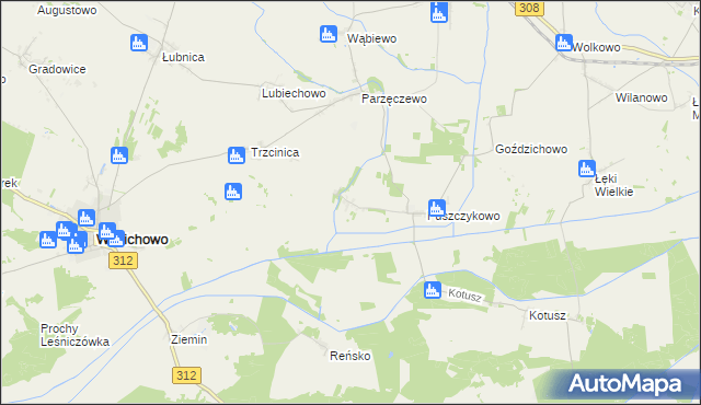 mapa Puszczykówiec, Puszczykówiec na mapie Targeo
