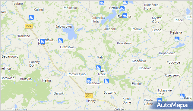 mapa Rąb, Rąb na mapie Targeo