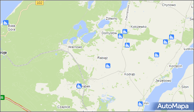 mapa Rabiąż, Rabiąż na mapie Targeo