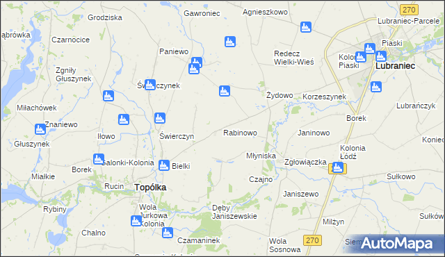 mapa Rabinowo, Rabinowo na mapie Targeo