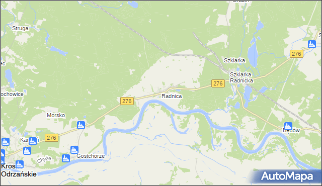 mapa Radnica, Radnica na mapie Targeo