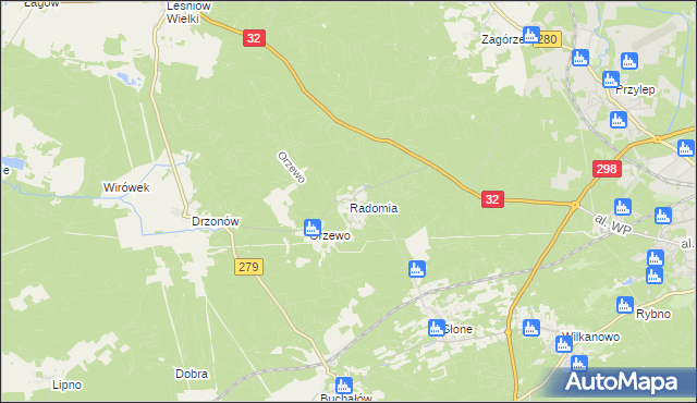 mapa Radomia, Radomia na mapie Targeo