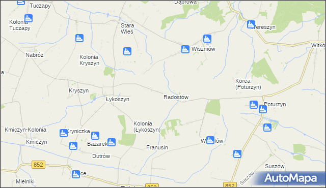 mapa Radostów gmina Mircze, Radostów gmina Mircze na mapie Targeo