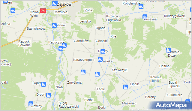 mapa Radoszewice gmina Siemkowice, Radoszewice gmina Siemkowice na mapie Targeo