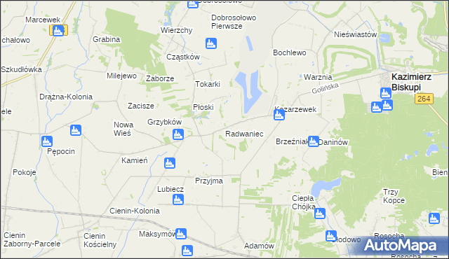 mapa Radwaniec, Radwaniec na mapie Targeo