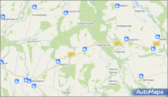 mapa Radzim gmina Radowo Małe, Radzim gmina Radowo Małe na mapie Targeo