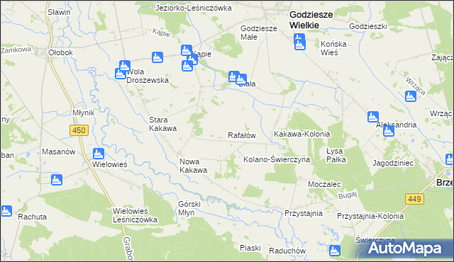 mapa Rafałów, Rafałów na mapie Targeo