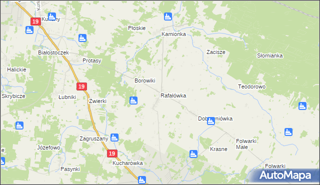 mapa Rafałówka, Rafałówka na mapie Targeo