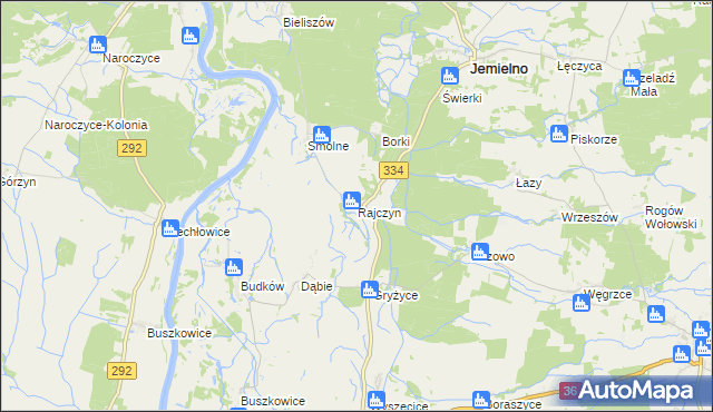 mapa Rajczyn, Rajczyn na mapie Targeo