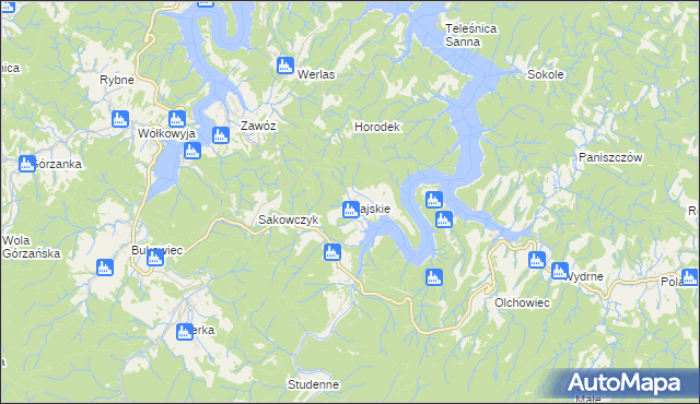 mapa Rajskie, Rajskie na mapie Targeo