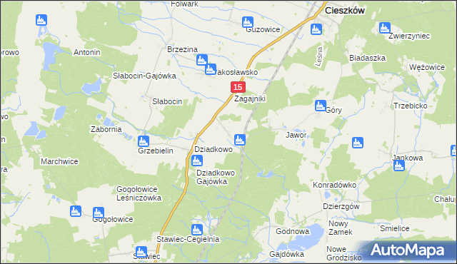 mapa Rakłowice, Rakłowice na mapie Targeo