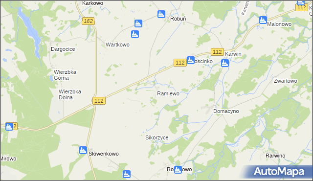mapa Ramlewo, Ramlewo na mapie Targeo