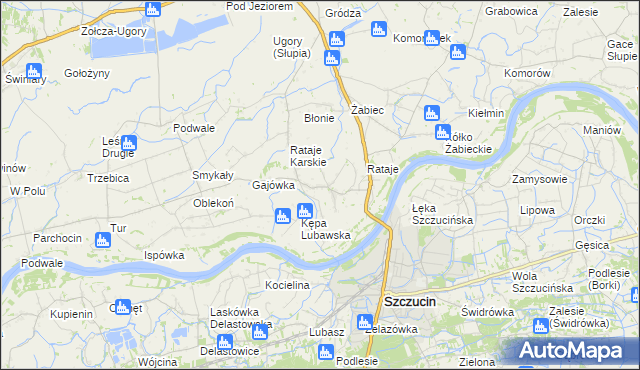 mapa Rataje Słupskie, Rataje Słupskie na mapie Targeo