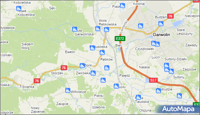 mapa Rębków, Rębków na mapie Targeo