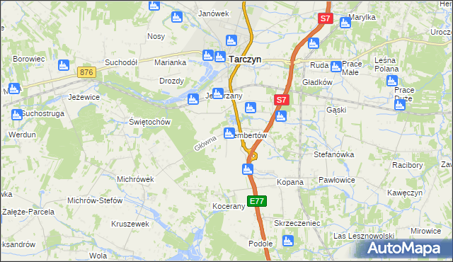 mapa Rembertów, Rembertów na mapie Targeo