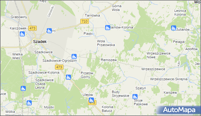 mapa Remiszew, Remiszew na mapie Targeo