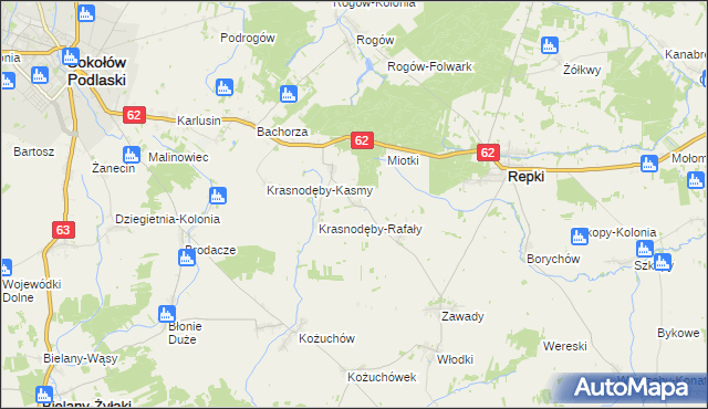 mapa Remiszew Mały, Remiszew Mały na mapie Targeo