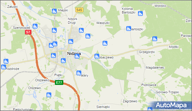 mapa Robaczewo, Robaczewo na mapie Targeo