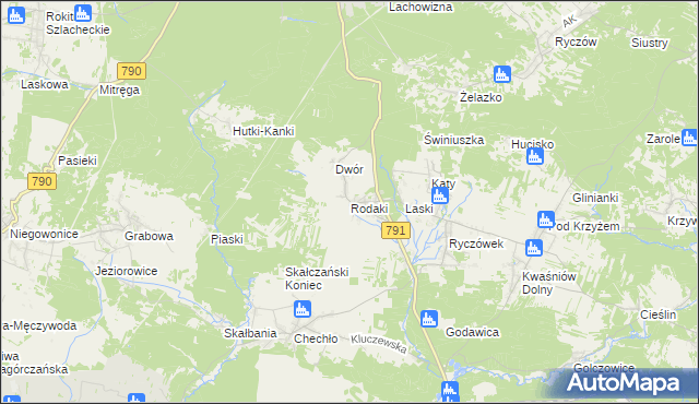 mapa Rodaki, Rodaki na mapie Targeo