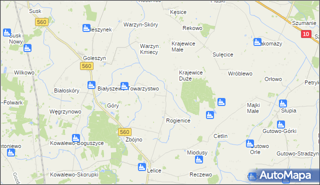 mapa Rogieniczki, Rogieniczki na mapie Targeo