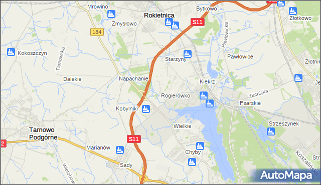 mapa Rogierówko, Rogierówko na mapie Targeo