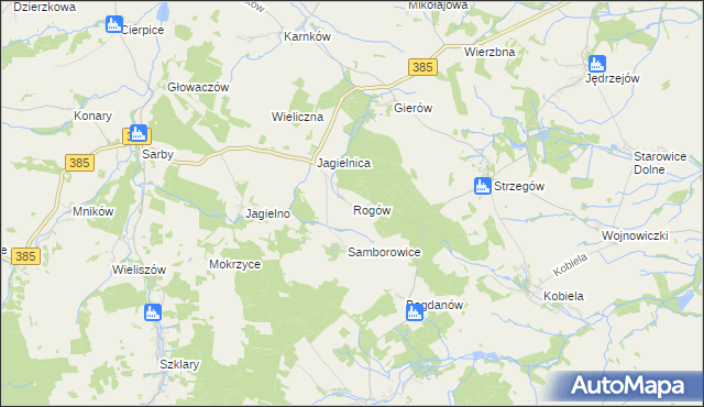 mapa Rogów gmina Grodków, Rogów gmina Grodków na mapie Targeo