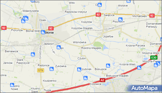 mapa Rokitno-Majątek, Rokitno-Majątek na mapie Targeo