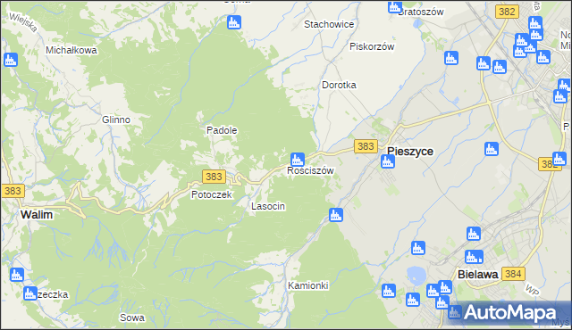 mapa Rościszów, Rościszów na mapie Targeo