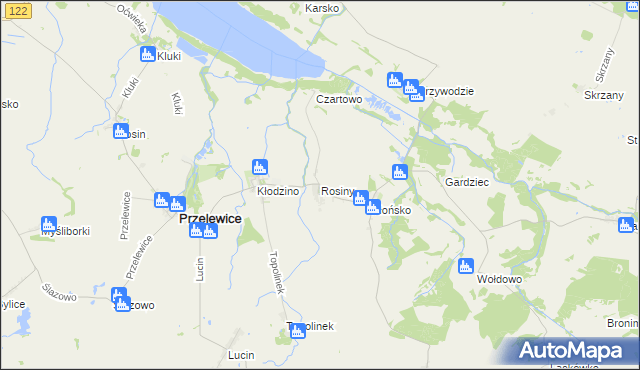 mapa Rosiny, Rosiny na mapie Targeo