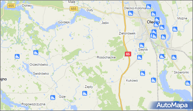 mapa Rosochackie, Rosochackie na mapie Targeo