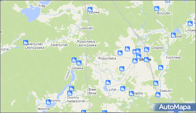 mapa Rosochatka, Rosochatka na mapie Targeo