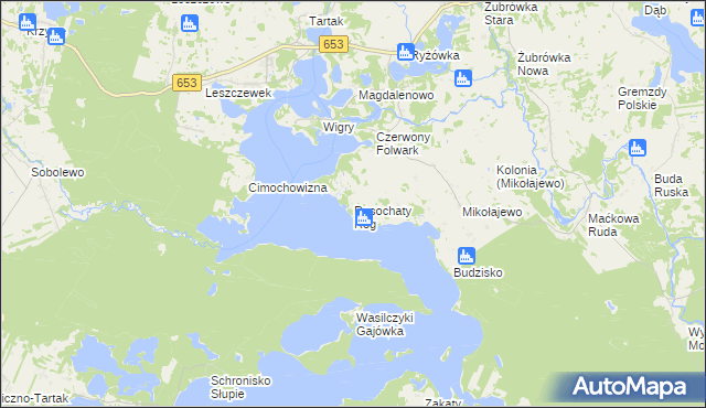 mapa Rosochaty Róg, Rosochaty Róg na mapie Targeo