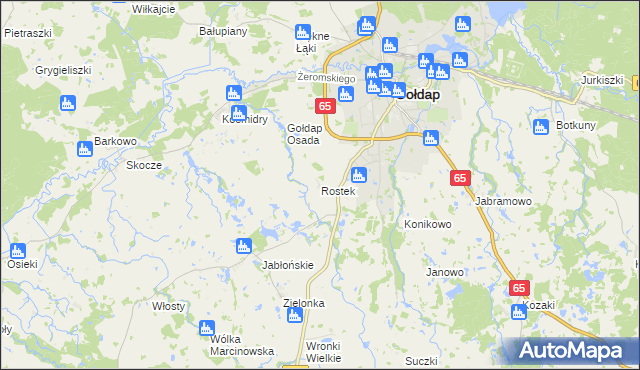 mapa Rostek, Rostek na mapie Targeo