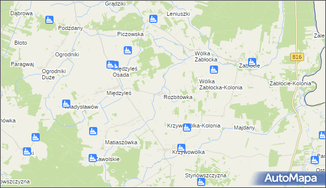 mapa Rozbitówka, Rozbitówka na mapie Targeo